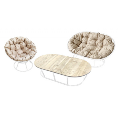 Комплект ''Мамасан'' без ротанга Белый